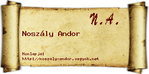Noszály Andor névjegykártya